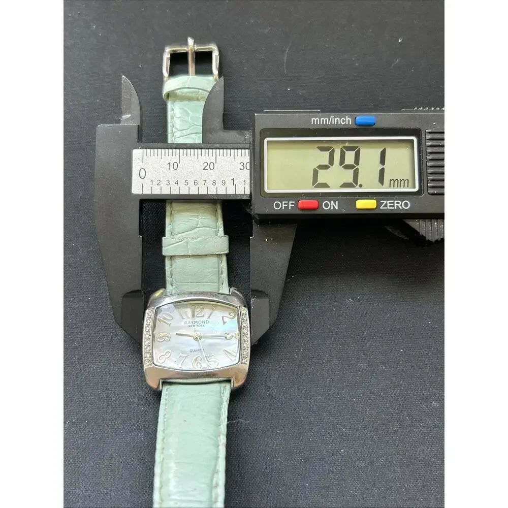 Raymond MOP Dial Mint Green Band Women’s Quartz Watch
